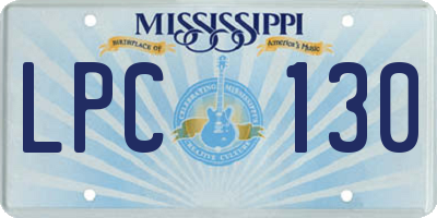 MS license plate LPC130