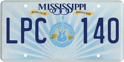 MS license plate LPC140