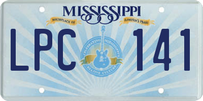 MS license plate LPC141