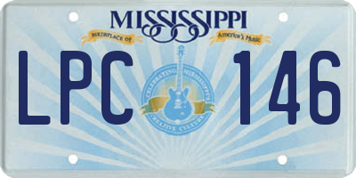 MS license plate LPC146