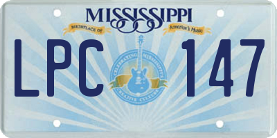 MS license plate LPC147