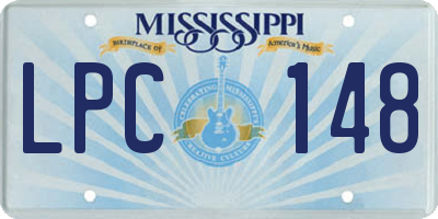 MS license plate LPC148
