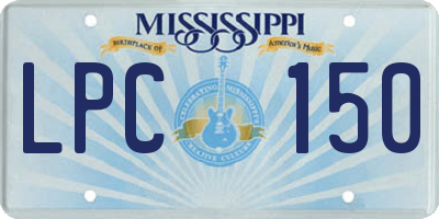 MS license plate LPC150