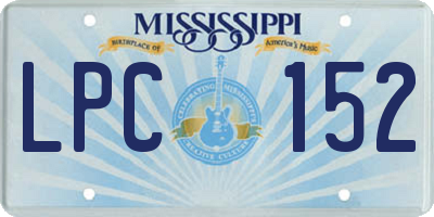 MS license plate LPC152