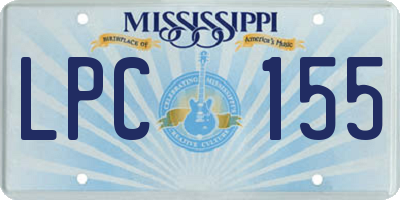 MS license plate LPC155