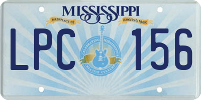 MS license plate LPC156