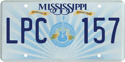 MS license plate LPC157