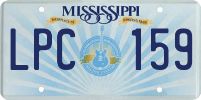 MS license plate LPC159