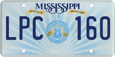 MS license plate LPC160
