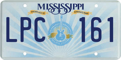 MS license plate LPC161