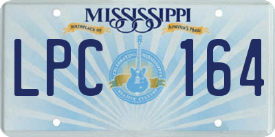 MS license plate LPC164