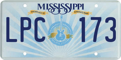 MS license plate LPC173