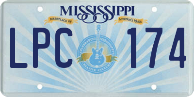 MS license plate LPC174