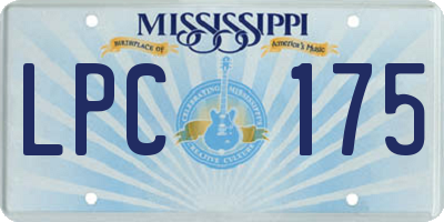 MS license plate LPC175