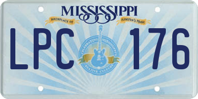 MS license plate LPC176