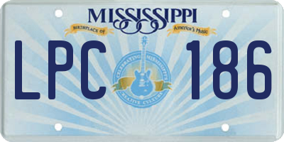 MS license plate LPC186