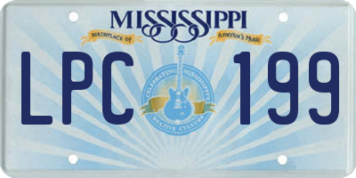 MS license plate LPC199