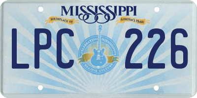 MS license plate LPC226