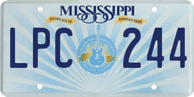 MS license plate LPC244