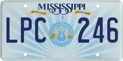 MS license plate LPC246