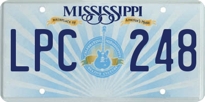 MS license plate LPC248