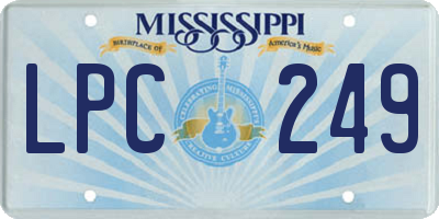 MS license plate LPC249