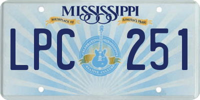 MS license plate LPC251