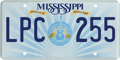 MS license plate LPC255