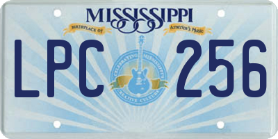 MS license plate LPC256