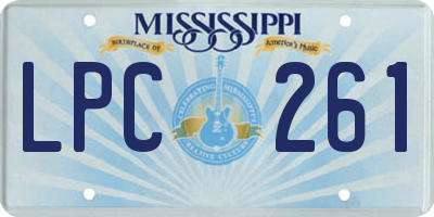 MS license plate LPC261