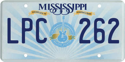 MS license plate LPC262