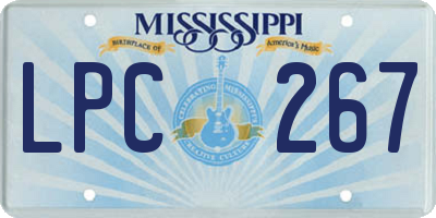 MS license plate LPC267