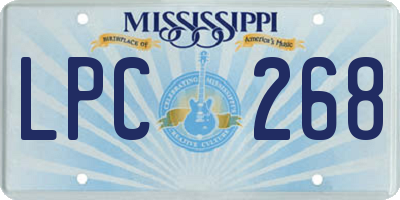 MS license plate LPC268