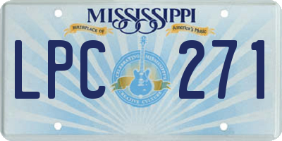 MS license plate LPC271