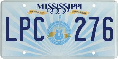 MS license plate LPC276