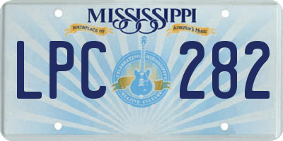 MS license plate LPC282