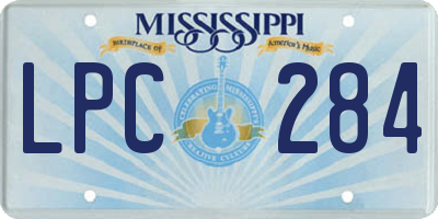 MS license plate LPC284