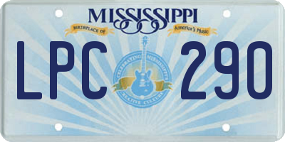 MS license plate LPC290