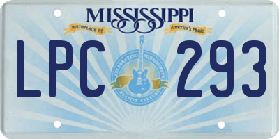 MS license plate LPC293