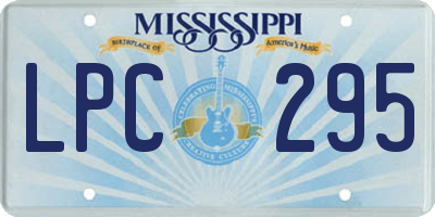MS license plate LPC295