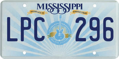 MS license plate LPC296
