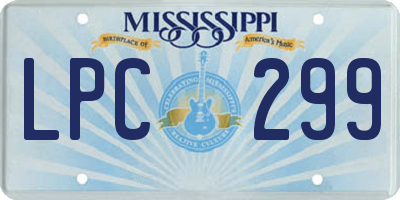 MS license plate LPC299