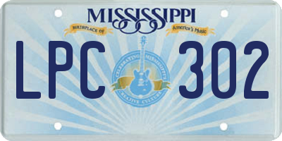 MS license plate LPC302