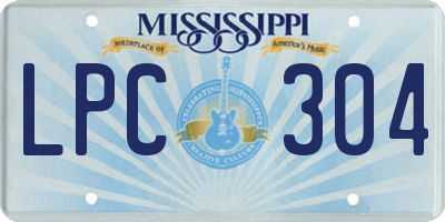 MS license plate LPC304