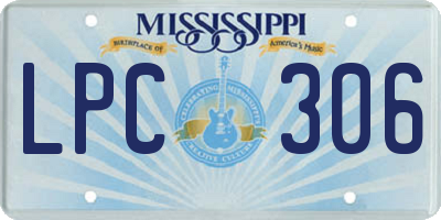 MS license plate LPC306