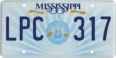 MS license plate LPC317