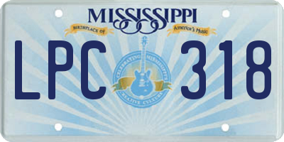 MS license plate LPC318