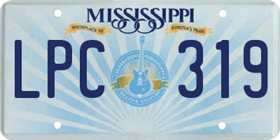MS license plate LPC319