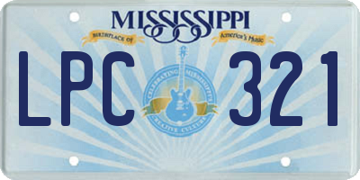 MS license plate LPC321