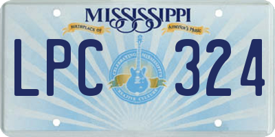 MS license plate LPC324
